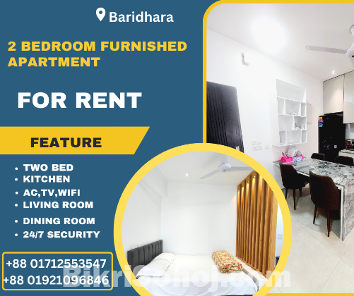 RENT 2 Bedroom Furnished Apartment In Baridhara.